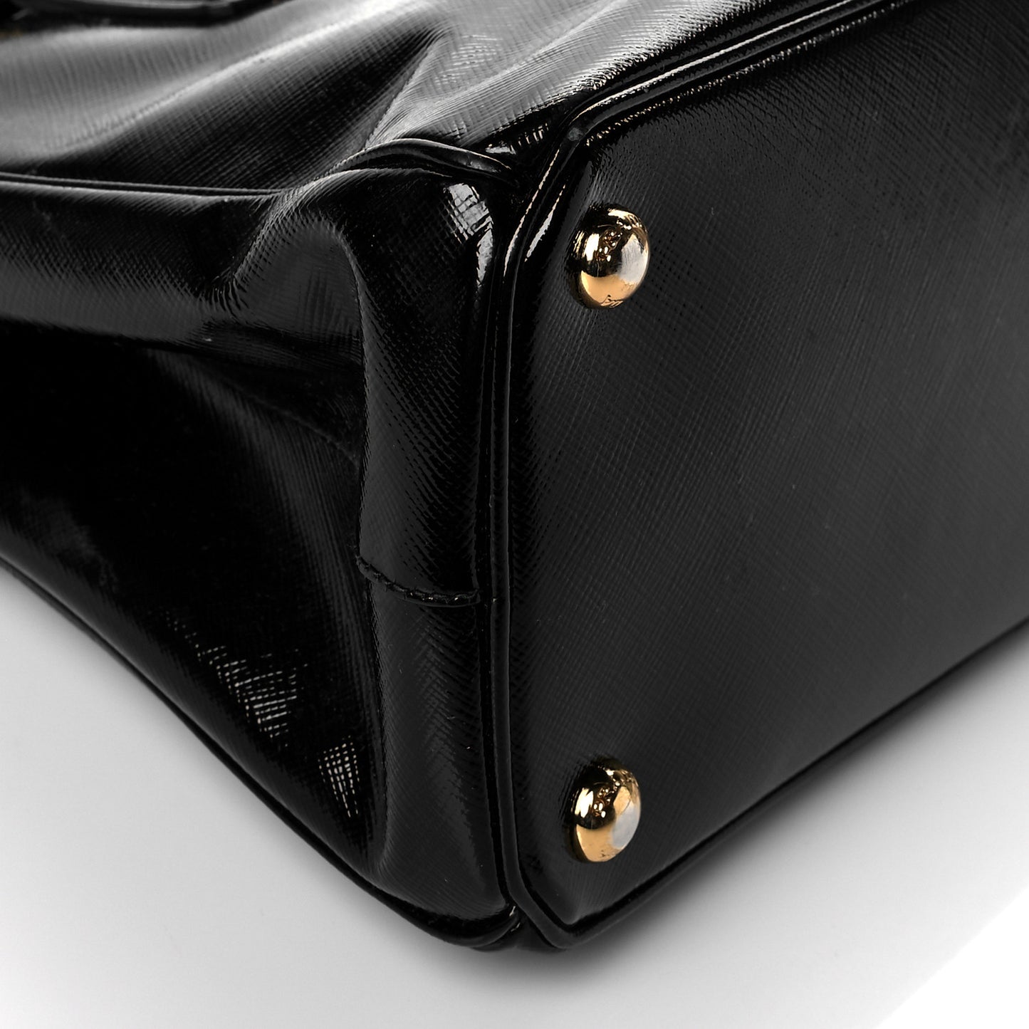 Saffiano Vernice Mini Galleria Double Zip Tote Black