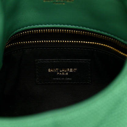 Saint Laurent Canvas Quilted Toy Loulou Puffer Monogram Chain Satchel Basil 6 of 11