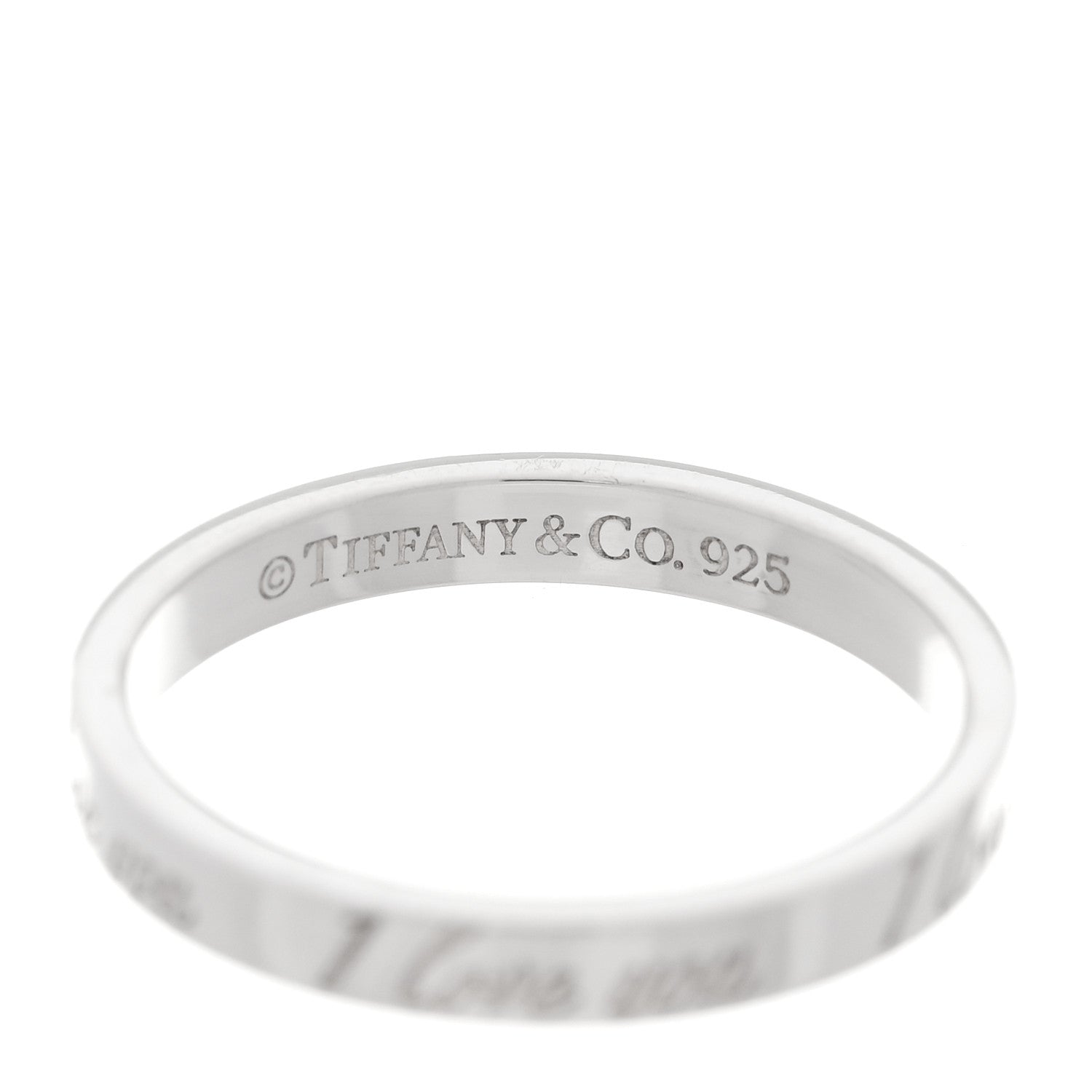 Tiffany Sterling Silver Narrow Notes Ring 56 7.5 4 of 4