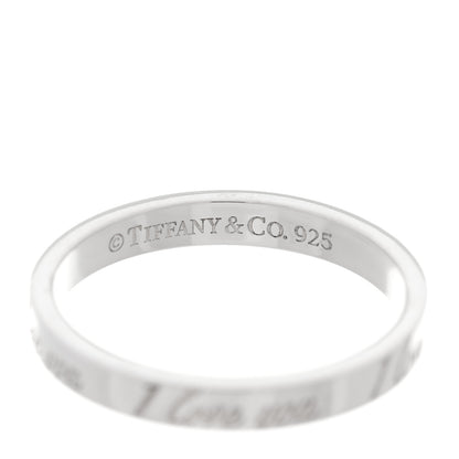Tiffany Sterling Silver Narrow Notes Ring 56 7.5 4 of 4