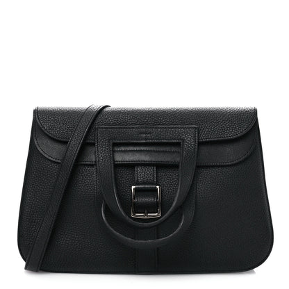 Hermes Taurillon Clemence Halzan 31 Black 1 of 10