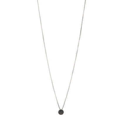 David Yurman Sterling Silver Black Diamond 8mm Petite Chatelaine Pendant Necklace 1 of 3