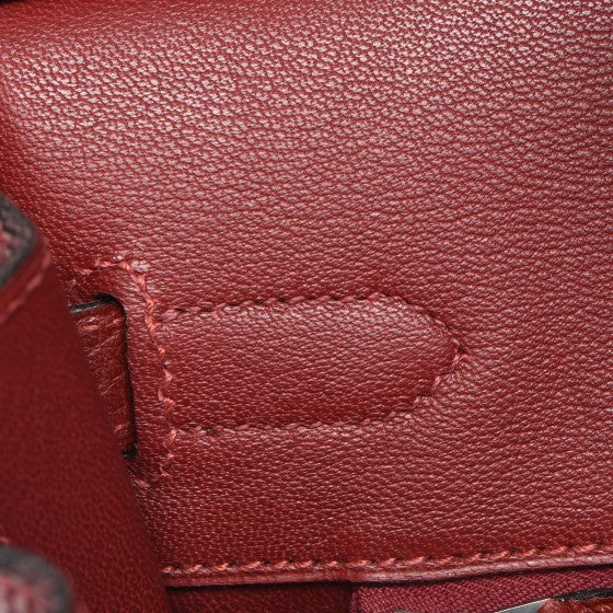 Taurillon Clemence Birkin 30 Rouge H