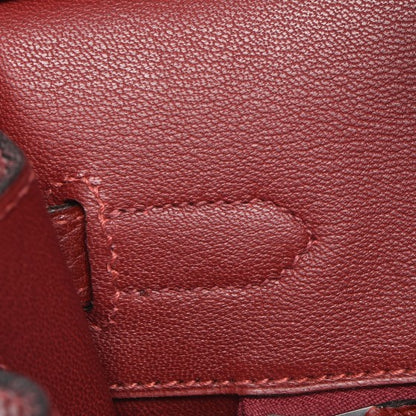 Hermes Taurillon Clemence Birkin 30 Rouge H 11 of 27