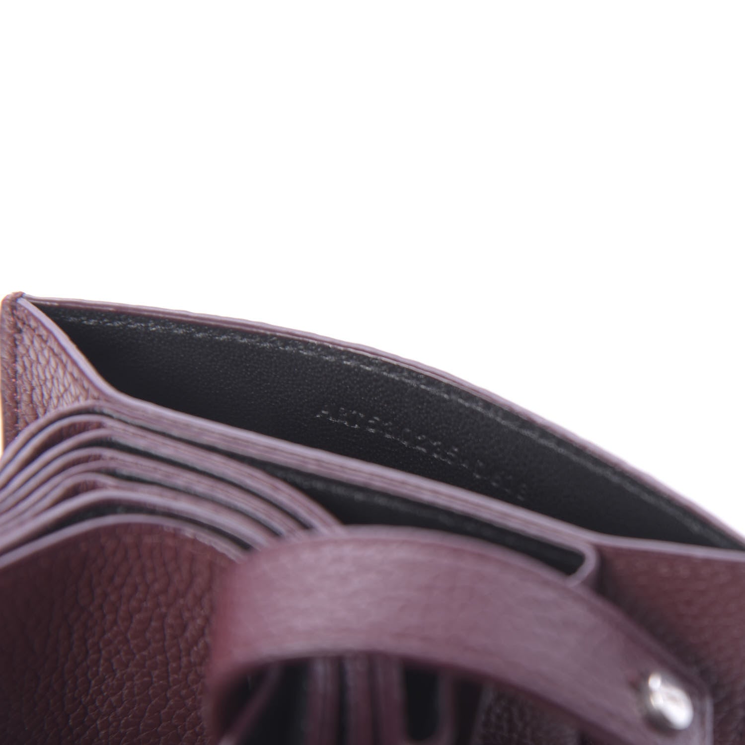 Saint Laurent Grained Calfskin Accordion Wallet Bordeaux 9 of 10