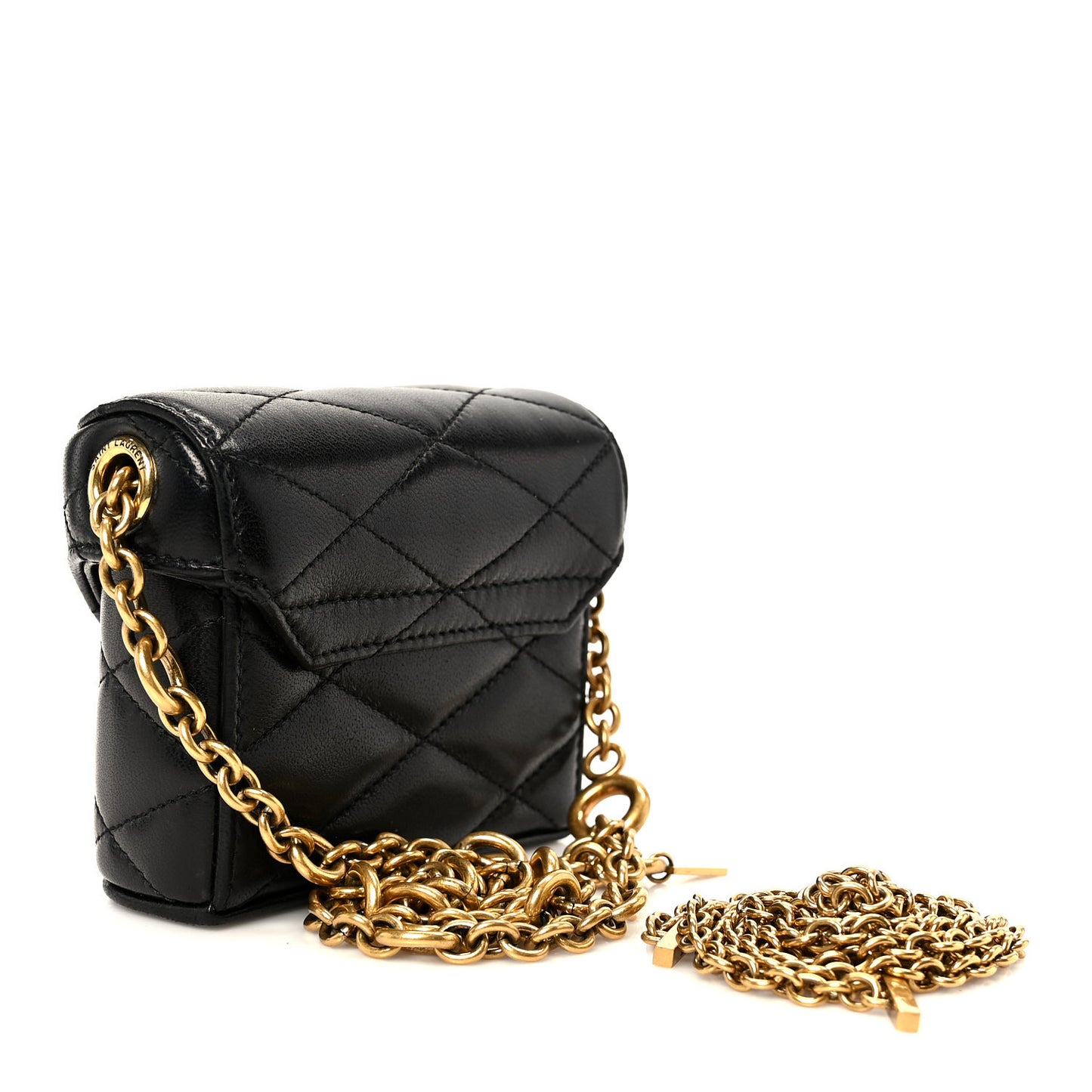 Lambskin Matelasse Monogram June Chain Belt Bag
