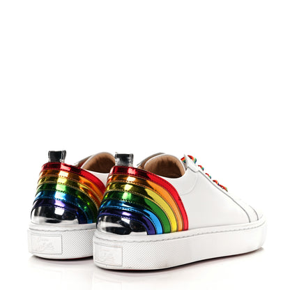 Christian Louboutin Calfskin Womens Arkenspeed Sneakers 39.5 White Multi 16 of 35