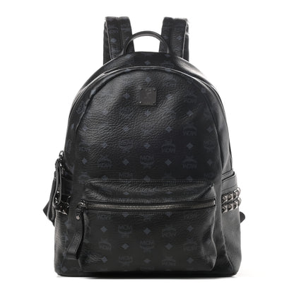 MCM Visetos Medium Side Studs Stark Backpack Black 1 of 4