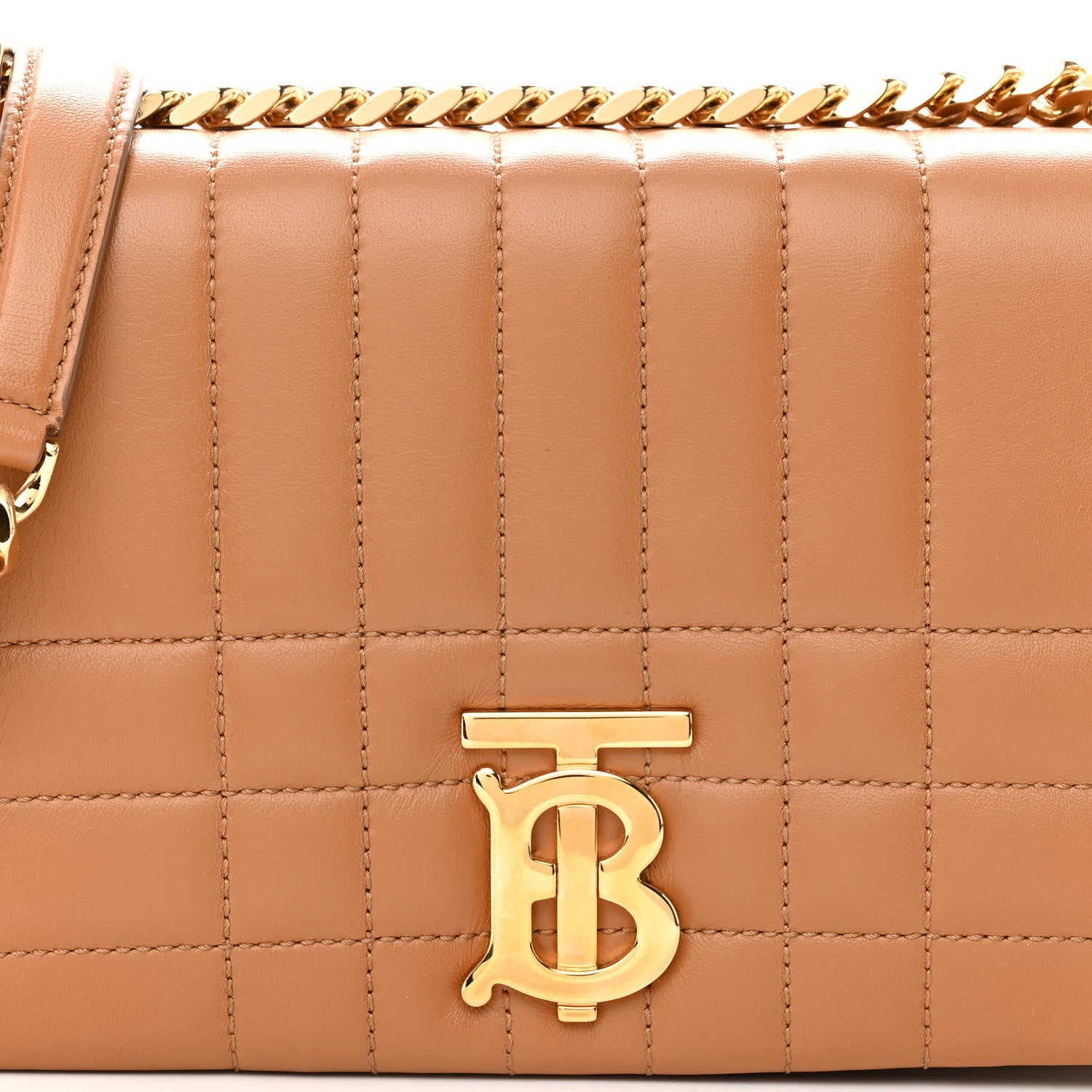 Burberry Lambskin Quilted Small Lola Bag Maple Brown 7 of 9