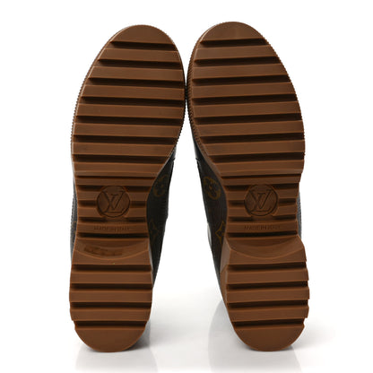 Louis Vuitton Suede Calfskin Monogram Platform Desert Boots 38 Dark Gray 5 of 7