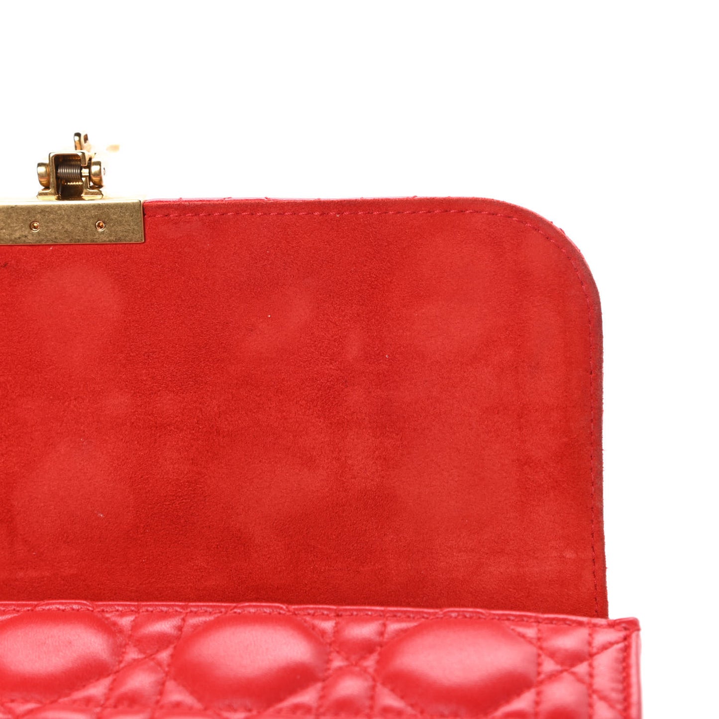 Lambskin Cannage Large Dioraddict Flap Red