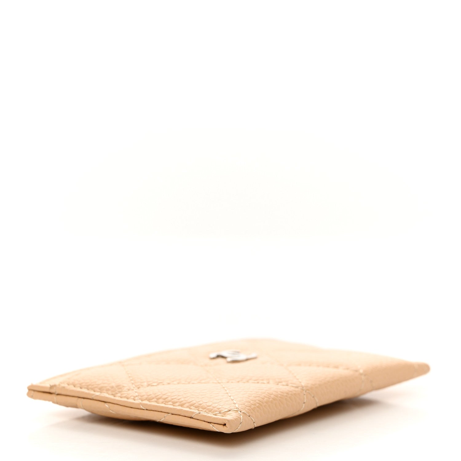 Chanel Caviar Quilted Card Holder Beige 4 of 8