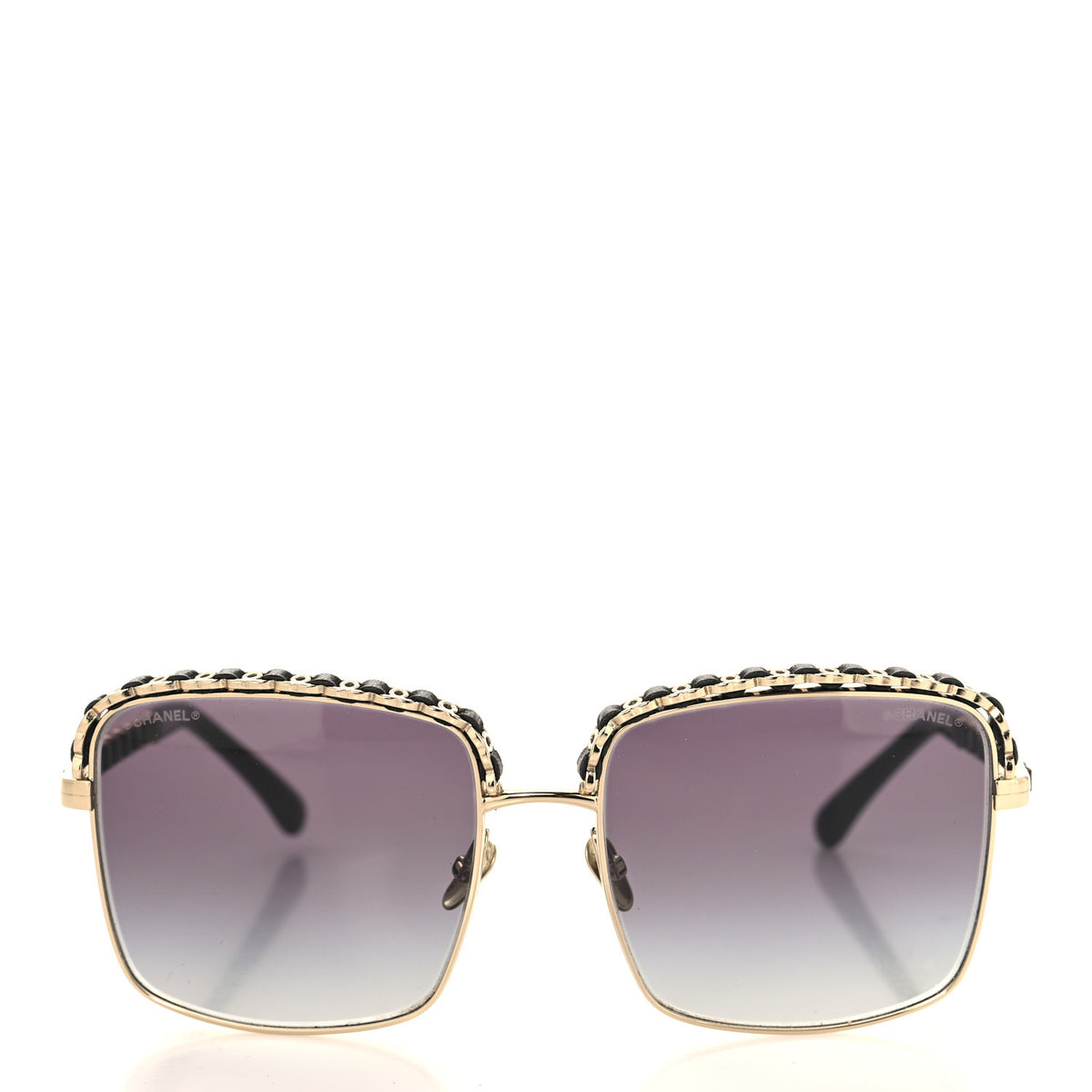 Metal Square Chain Sunglasses 71369 Grey