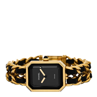 Chanel Stainless Steel Lambskin 20mm Chain Premiere Quartz Watch Gold M 2 of 4