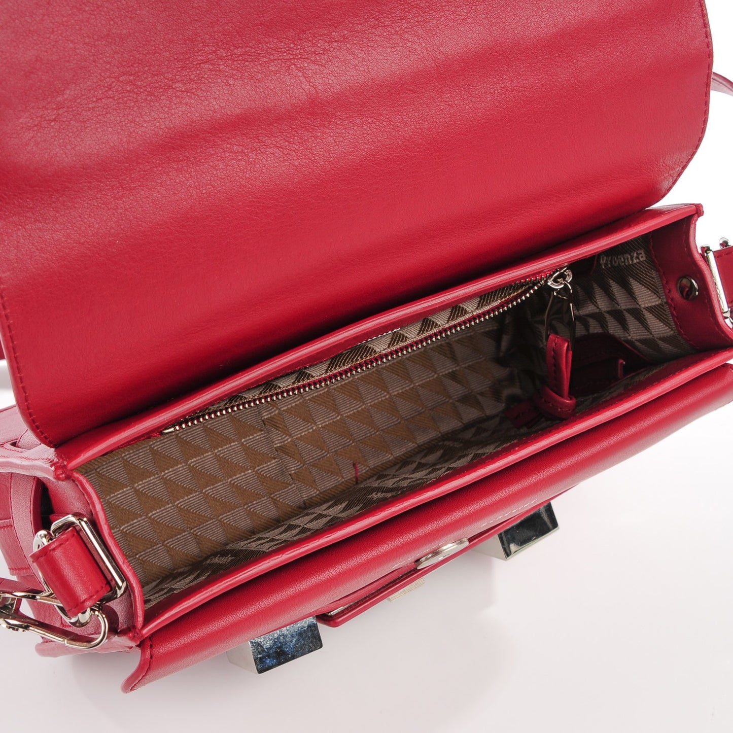 Calfskin PS11 Classic Shoulder Bag Chianti