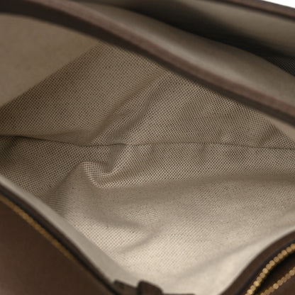 Gucci GG Supreme Monogram Textured Dollar Calfskin Web Medium Blondie Top Handle Shoulder Flap Bag Beige Ebony New Acero 6 of 11