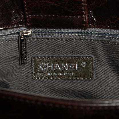 Chanel Glazed Calfskin Small New Portobello Dark Brown 6 of 7