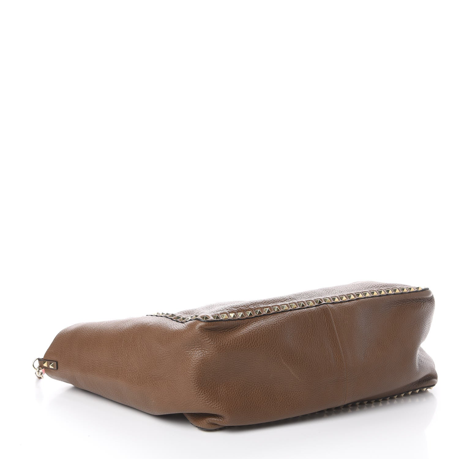 Valentino Garavani Calfskin Medium Rockstud Reversible Tote Brown Red 5 of 13