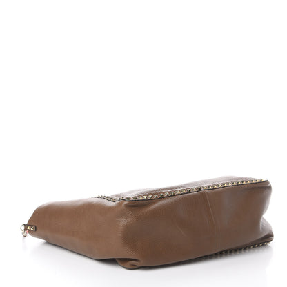 Valentino Garavani Calfskin Medium Rockstud Reversible Tote Brown Red 5 of 13