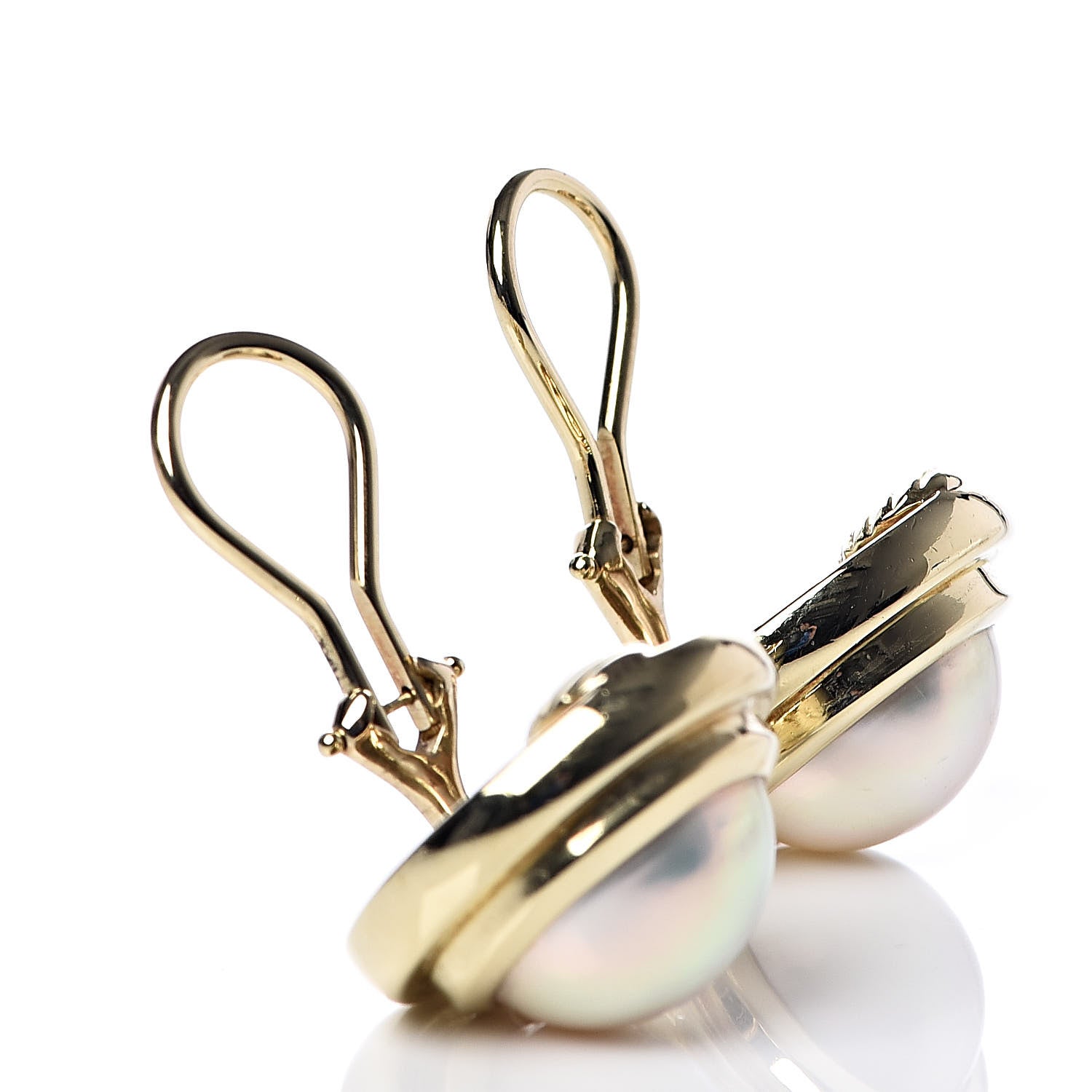 Tiffany 18K Yellow Gold Pearl 12mm Paloma Picasso Clip On Earrings 4 of 5