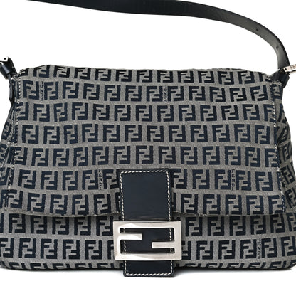 Fendi Zucchino Mama Baguette Navy 11 of 17