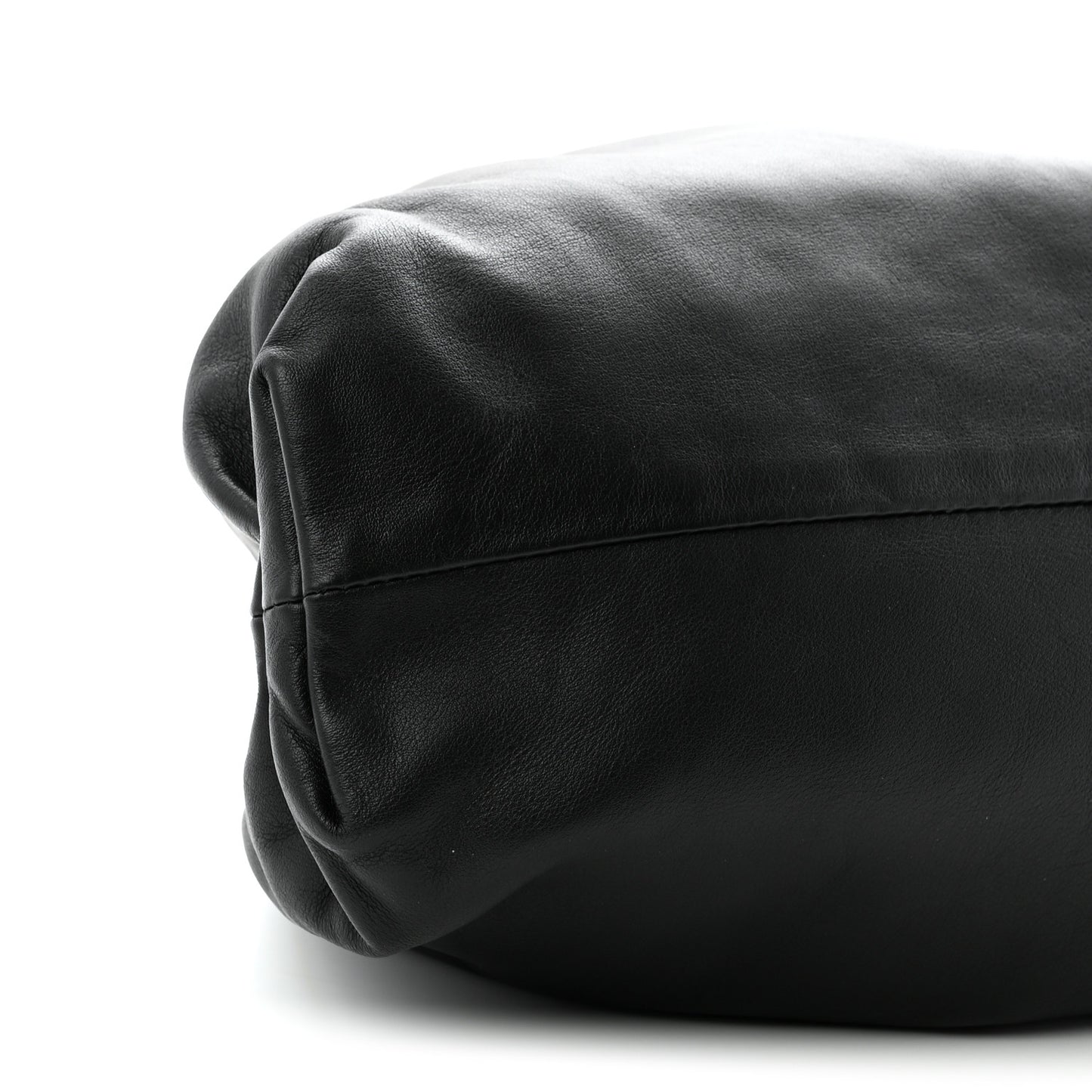 Smooth Butter Calf The Pouch Oversized Clutch Black