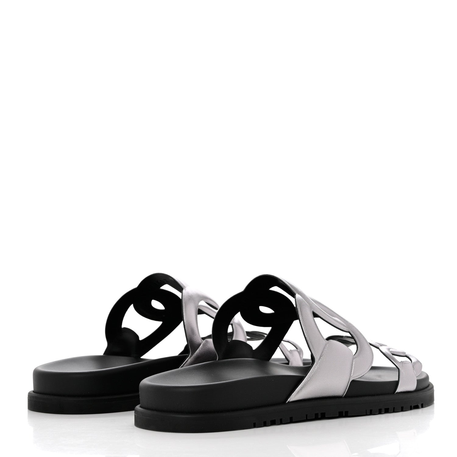 Hermes Nappa Extra Sandals 39 Gris Argent 4 of 10