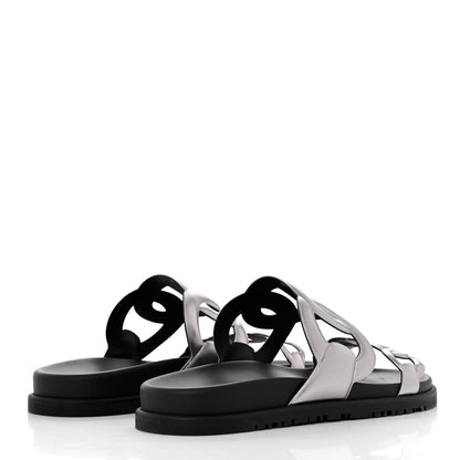 Hermes Nappa Extra Sandals 39 Gris Argent 4 of 10