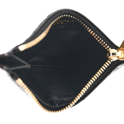 Saint Laurent Monogram Grain de Poudre 5 Fragments Zip Pouch Card Holder Black 5 of 7