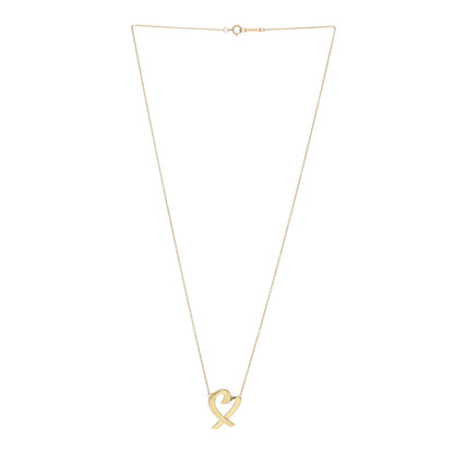 Tiffany 18K Yellow Gold Paloma Picasso Loving Heart Pendant Necklace 2 of 4