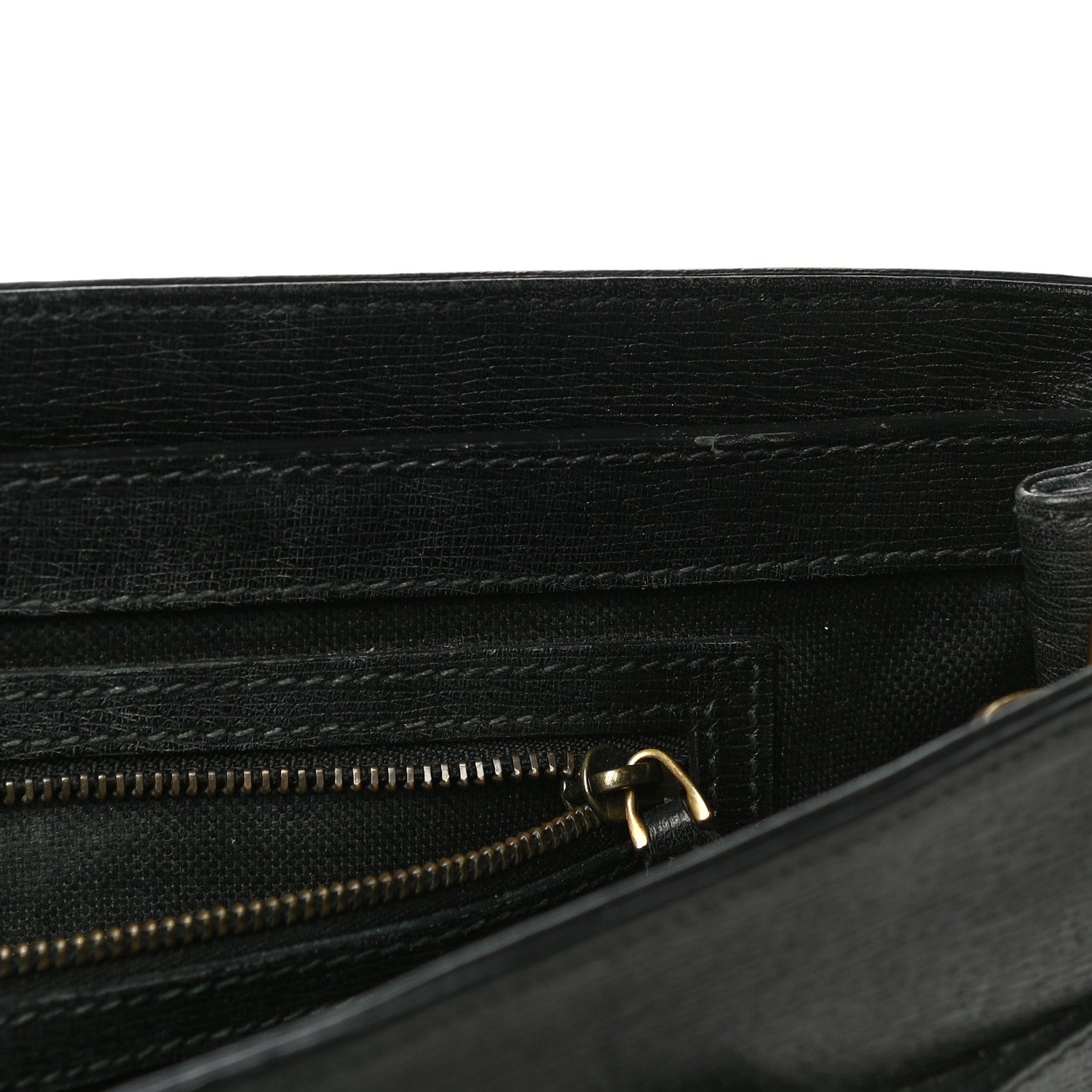 Gucci Textured Calfskin Medium Bright Bit Tote Black 11 of 15
