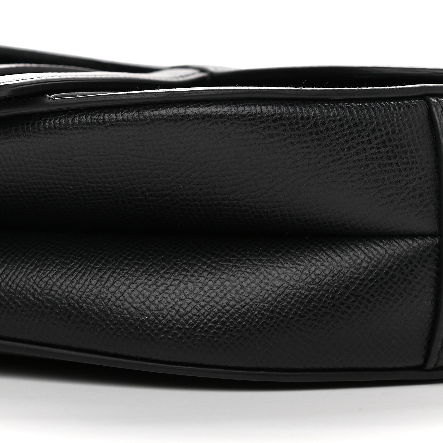 Christian Dior Grained Calfskin Saddle Bag Black 9 of 9