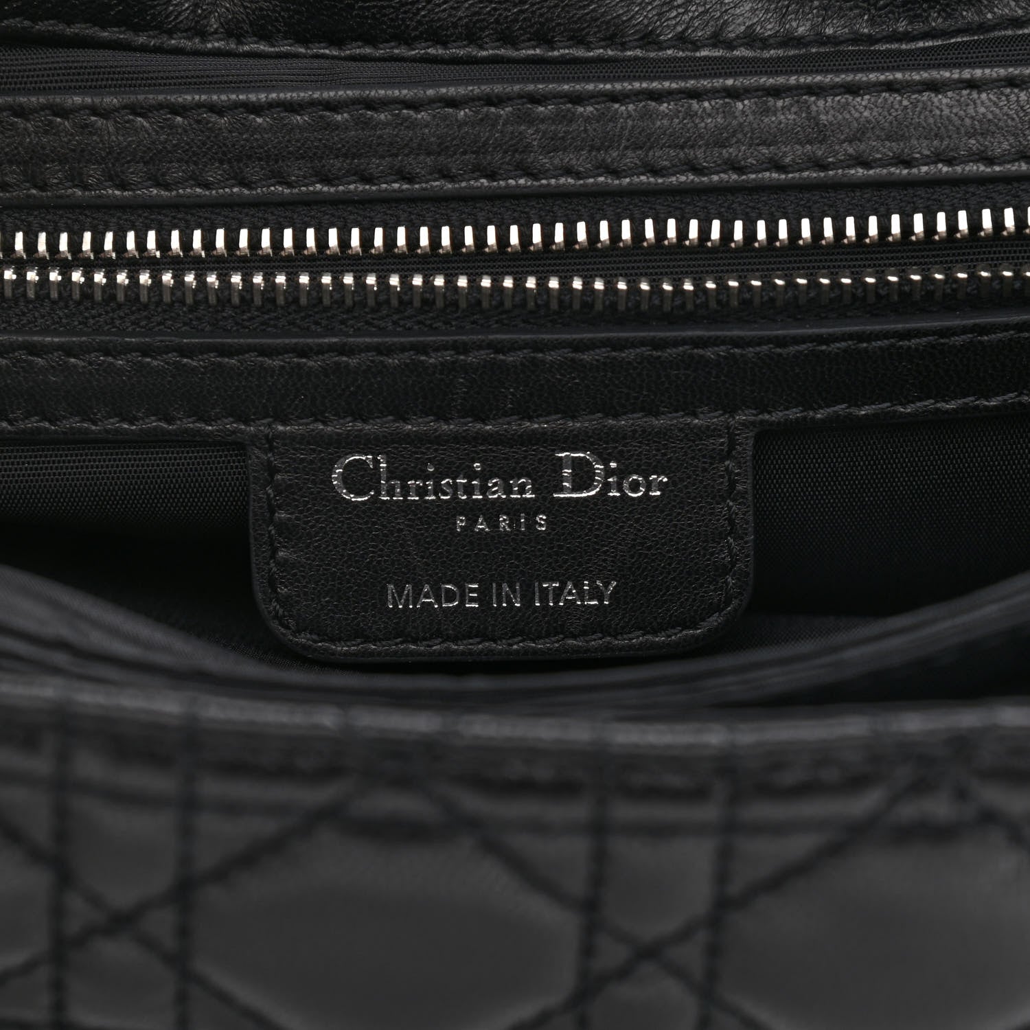 Christian Dior Lambskin Cannage New Lock Flap Black 7 of 11