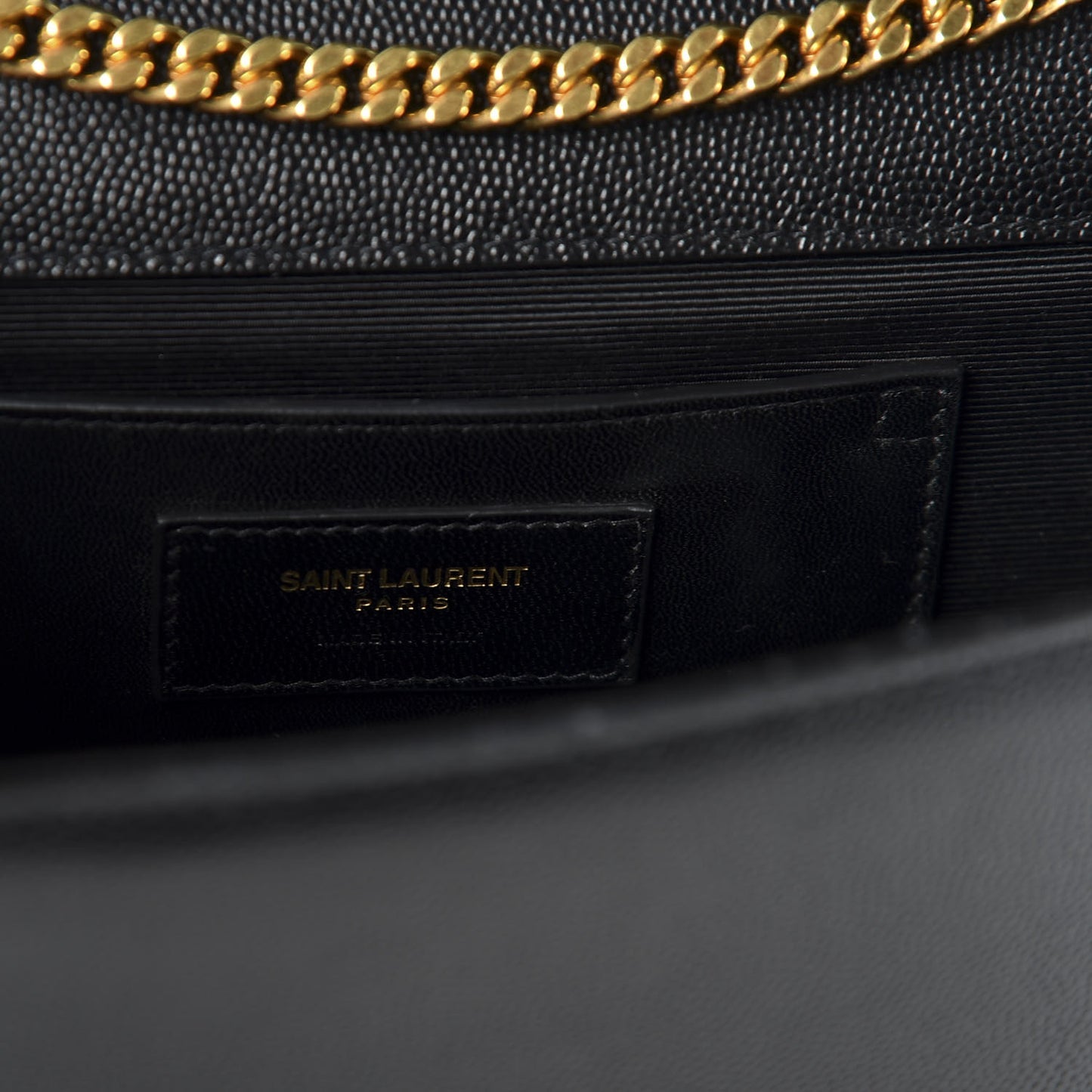 Grain De Poudre Medium Classic Monogram Kate Satchel Black