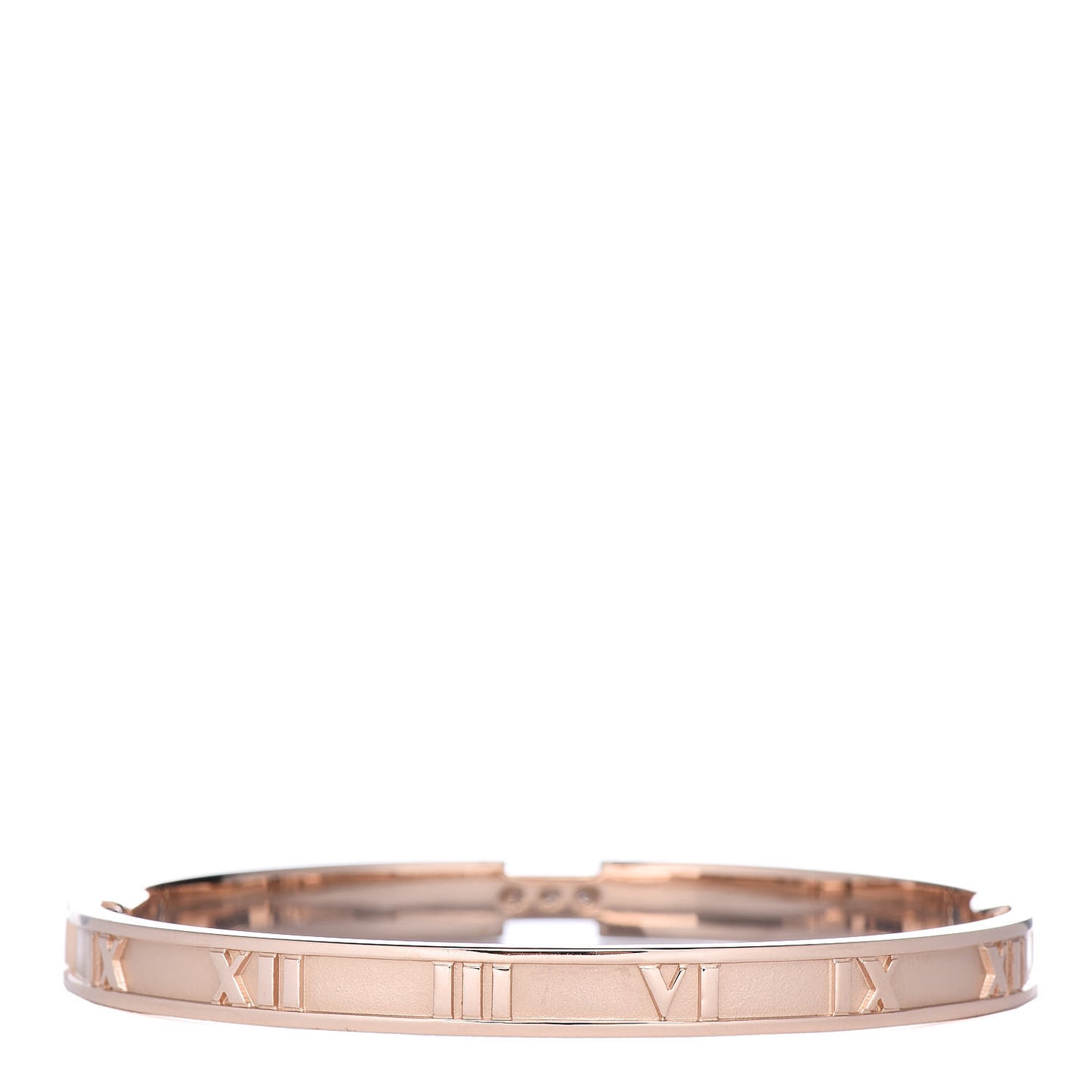 18K Rose Gold Diamond Atlas Closed Hinged Bangle Bracelet