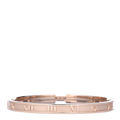 Tiffany 18K Rose Gold Diamond Atlas Closed Hinged Bangle Bracelet 3 of 5