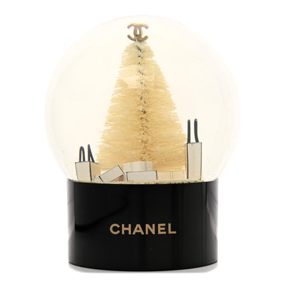 Chanel Glass Small Christmas Tree Shopping Bag Snow Globe 1 of 8