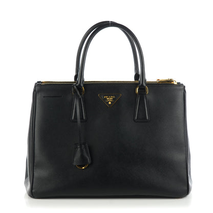 Prada Saffiano Lux Medium Double Zip Tote Nero Black 1 of 13