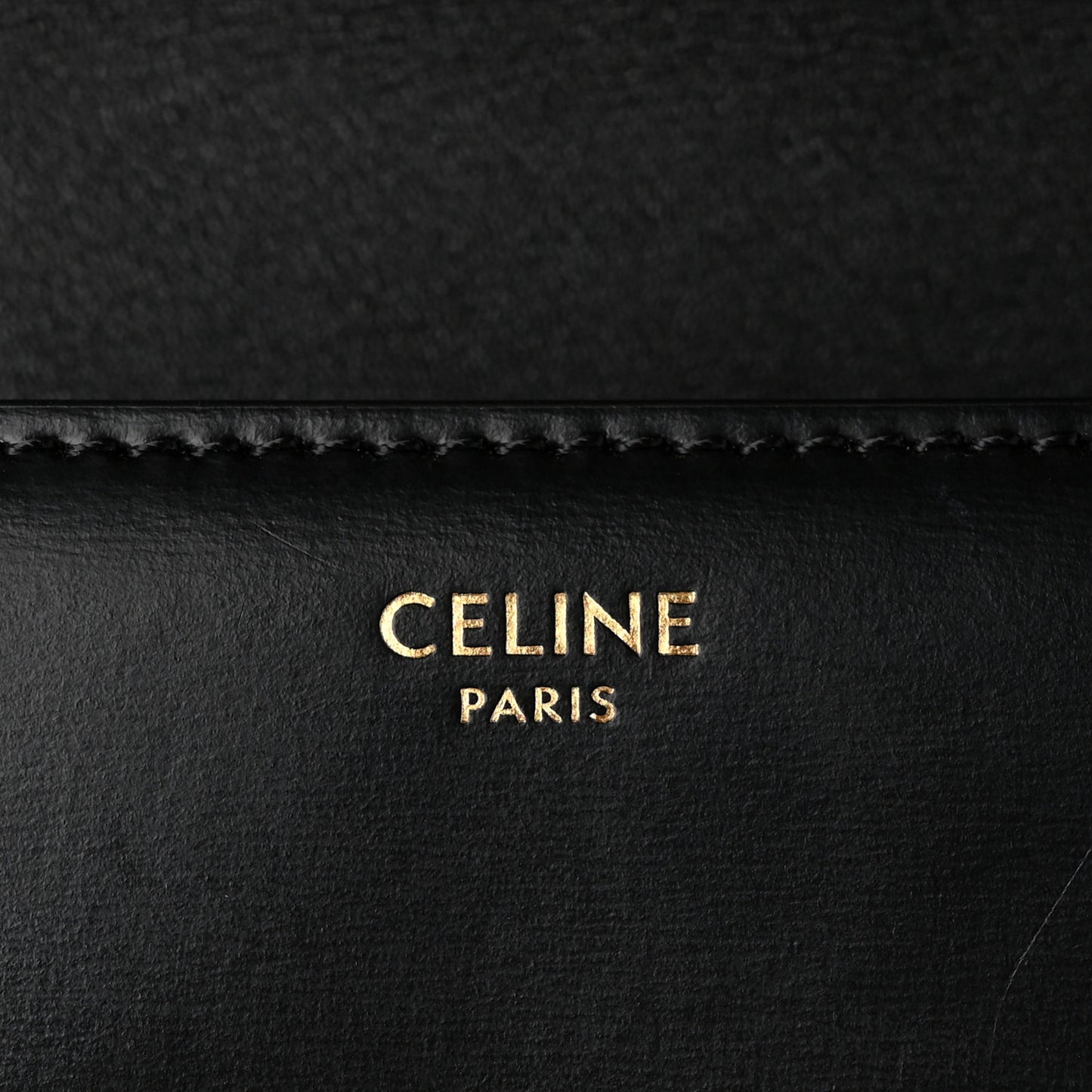 Shiny Calfskin Triomphe Shoulder Bag Black