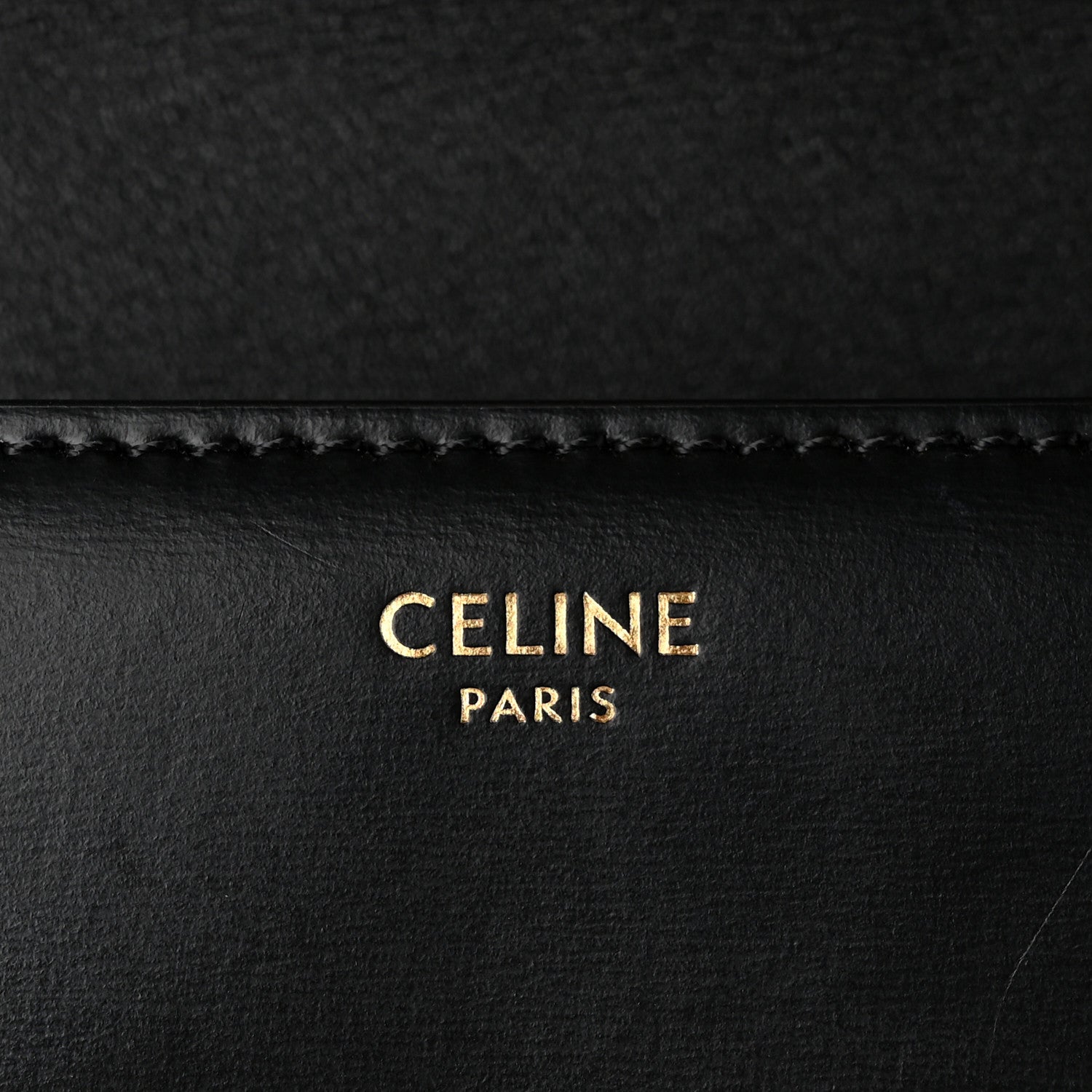 Celine Shiny Calfskin Triomphe Shoulder Bag Black 6 of 10