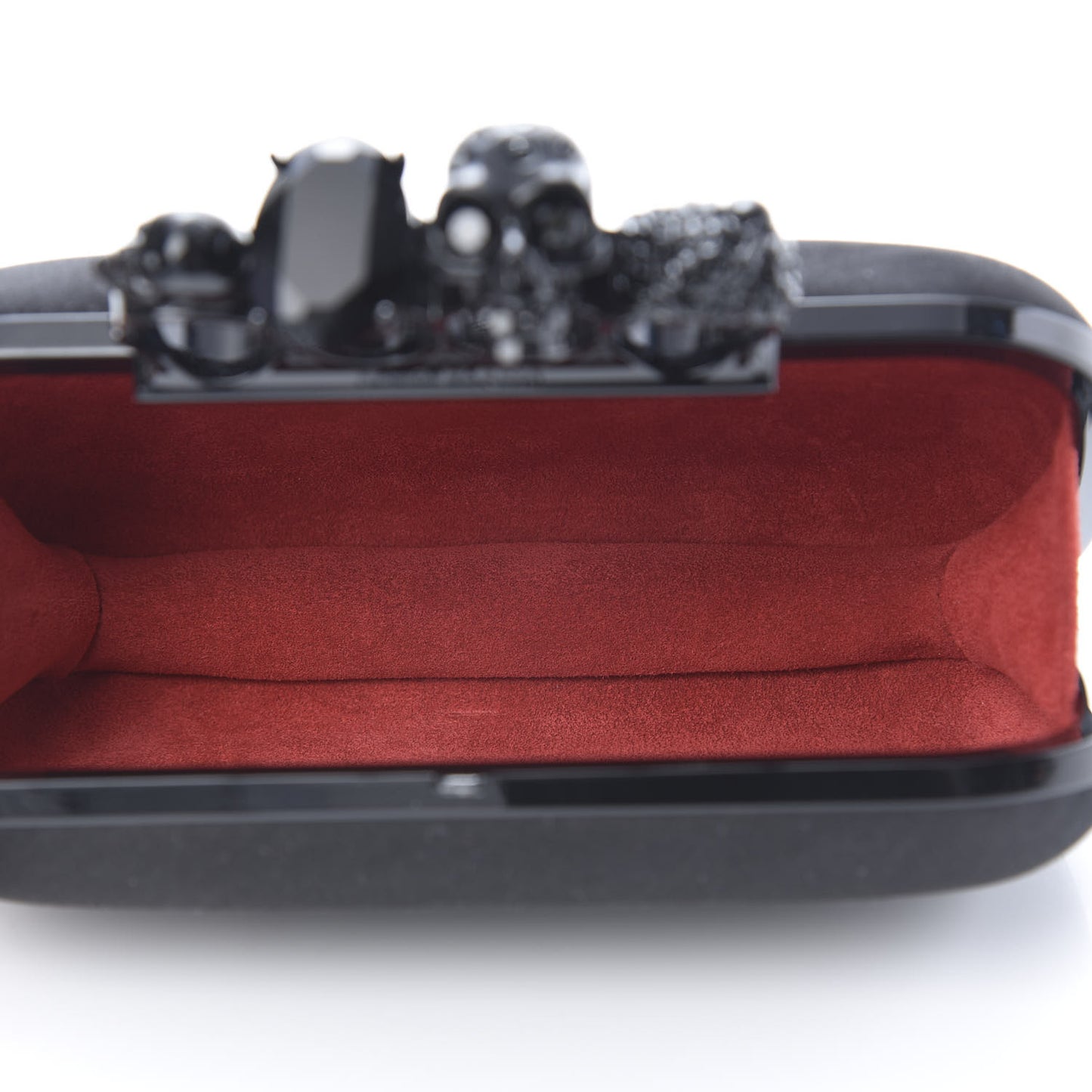Silk Knucklebox Clutch Black
