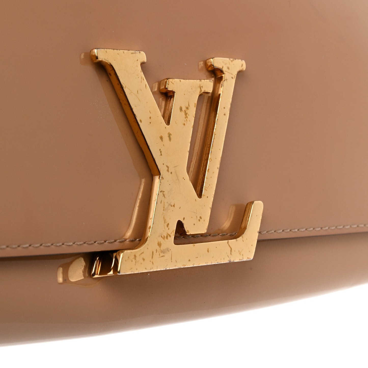 Patent Louise Clutch Nude