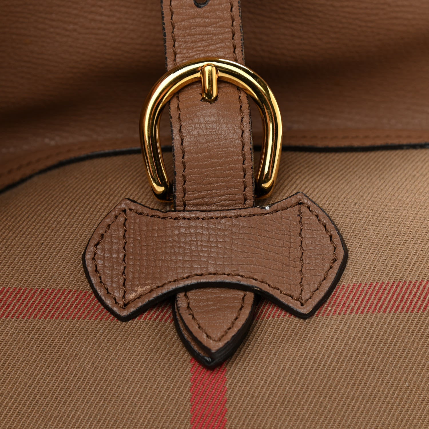 Burberry Grainy Calfskin House Check Medium Sycamore Dark Sand 11 of 12