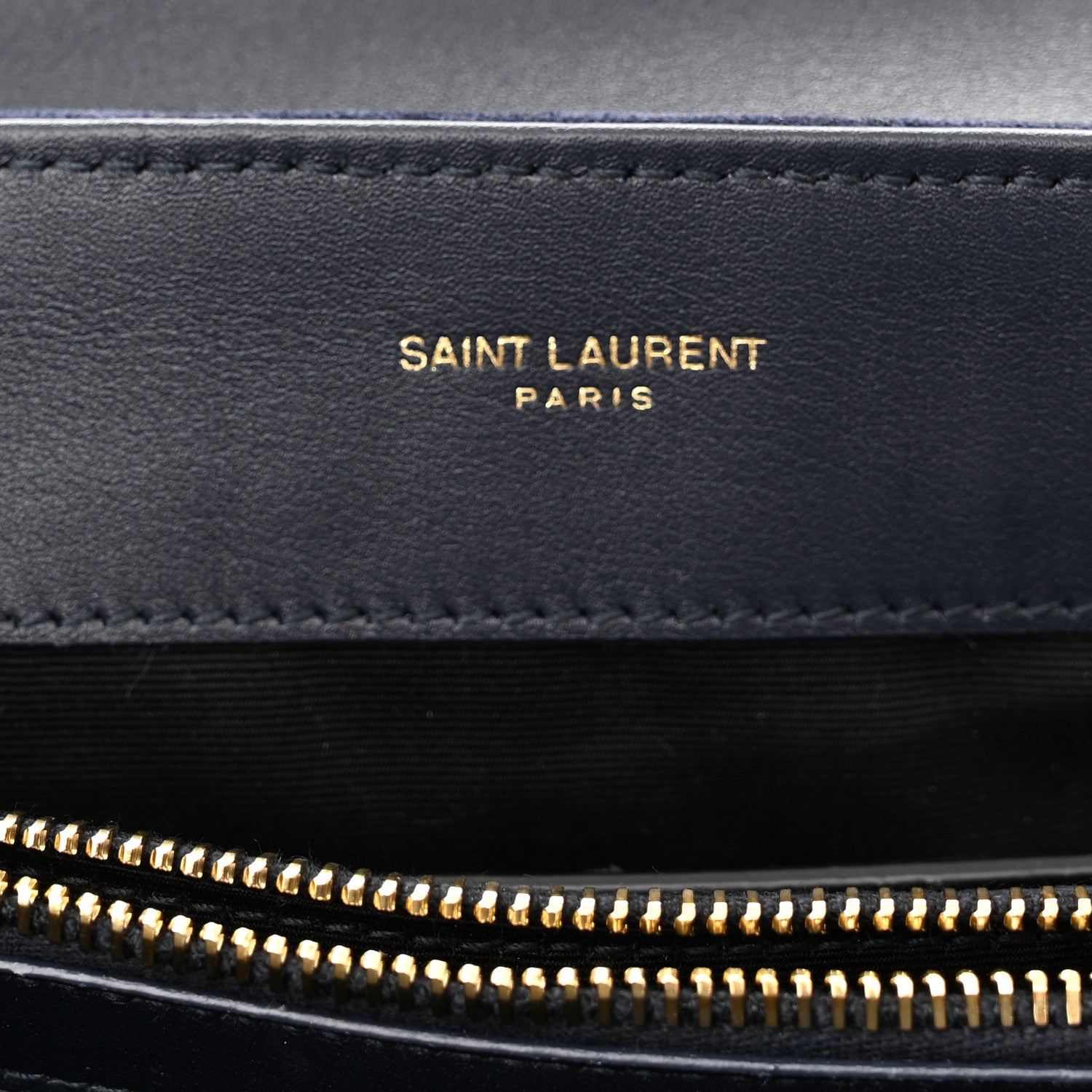 Saint Laurent Suede Calfskin Y Quilted Monogram Small Loulou Chain Satchel Deep Marine 6 of 11