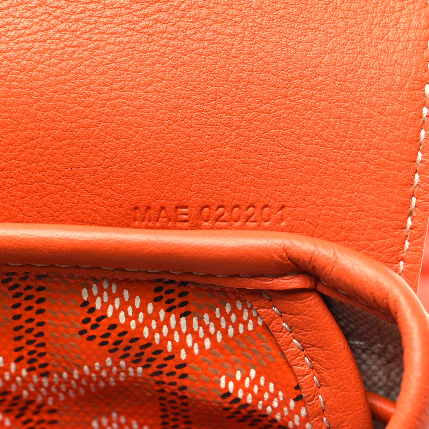 Goyardine Calfskin Mini Alpin Backpack Orange