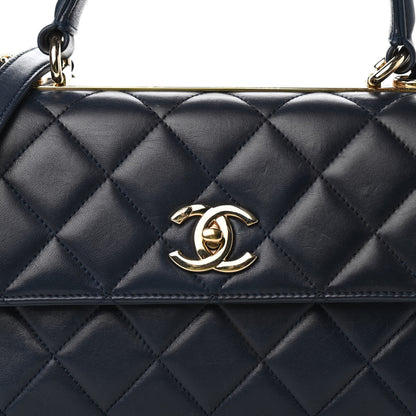 Chanel Lambskin Quilted Small Trendy CC Dual Handle Flap Bag Navy 10 of 11