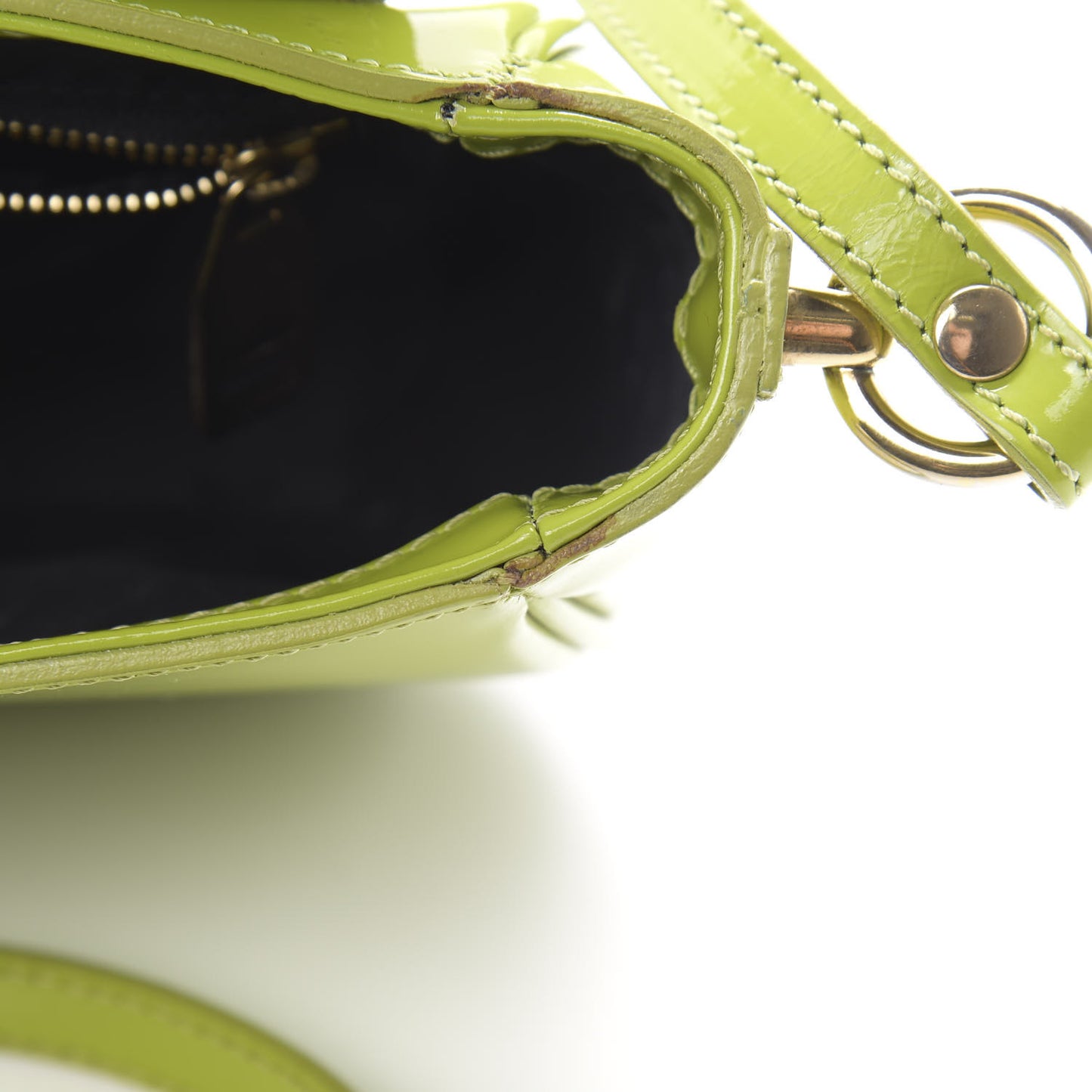 Patent Small Leigh Crossbody Bag Lemon Green