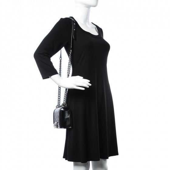 Caviar Quilted Small Boy Flap Black