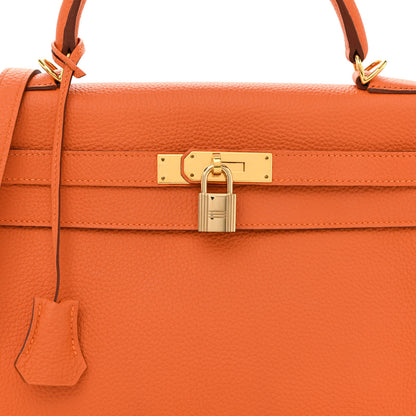 Hermes Togo Kelly Retourne 32 Orange 8 of 11