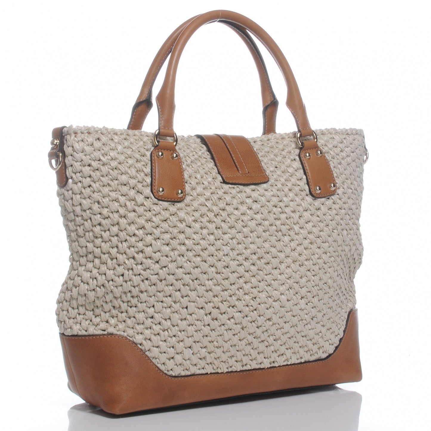 Raffia Large Santa Monica Tote Camel